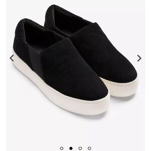 Vince Black Suede Slip-On Sneakers